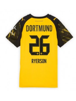 Billige Borussia Dortmund Julian Ryerson #26 Hjemmedrakt Dame 2025-26 Kortermet